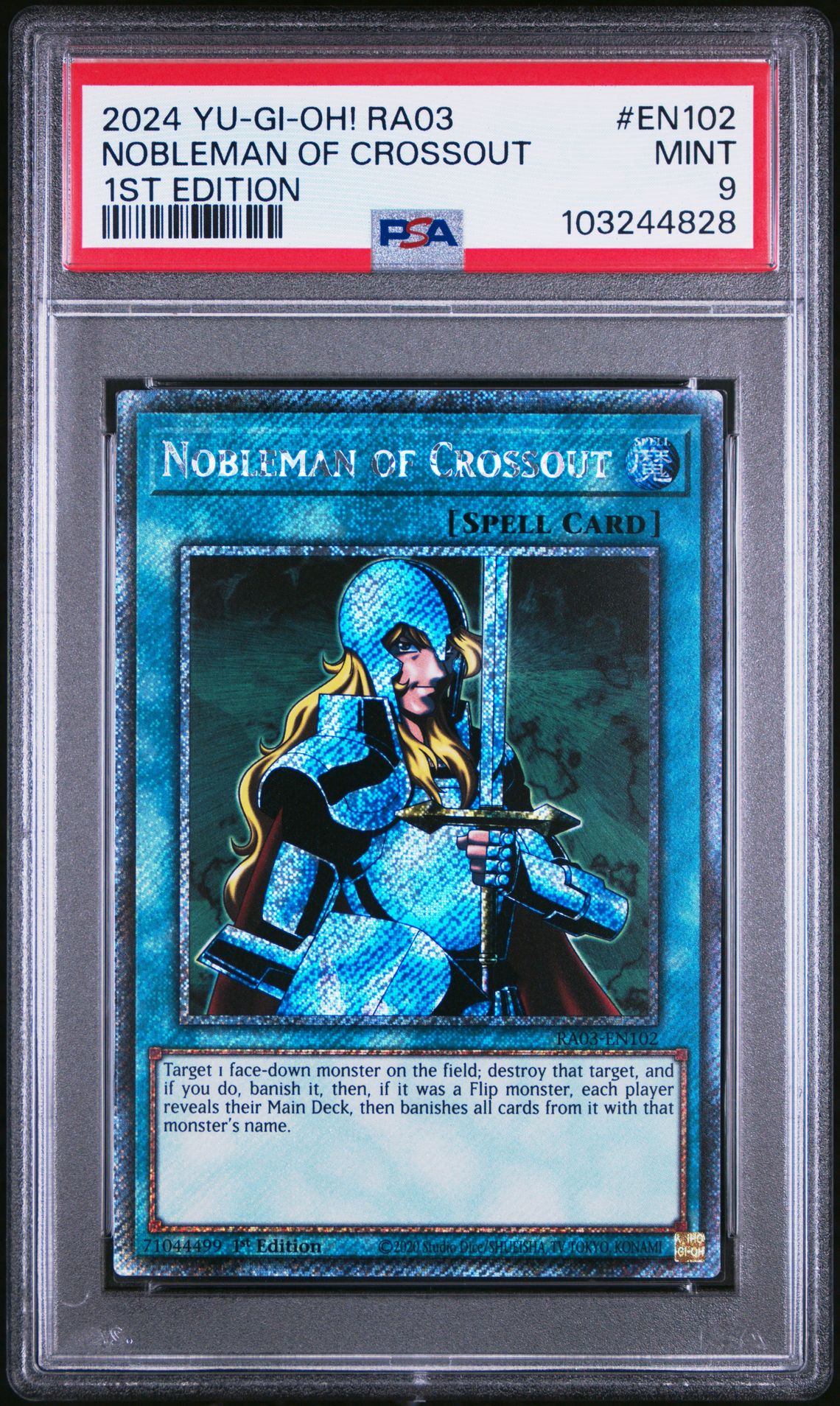 2024 Yu-Gi-Oh! YU-GI-OH! RA03-QUARTER CENTURY BONANZA 1ST EDITION #EN102 Nobleman Of Crossout front