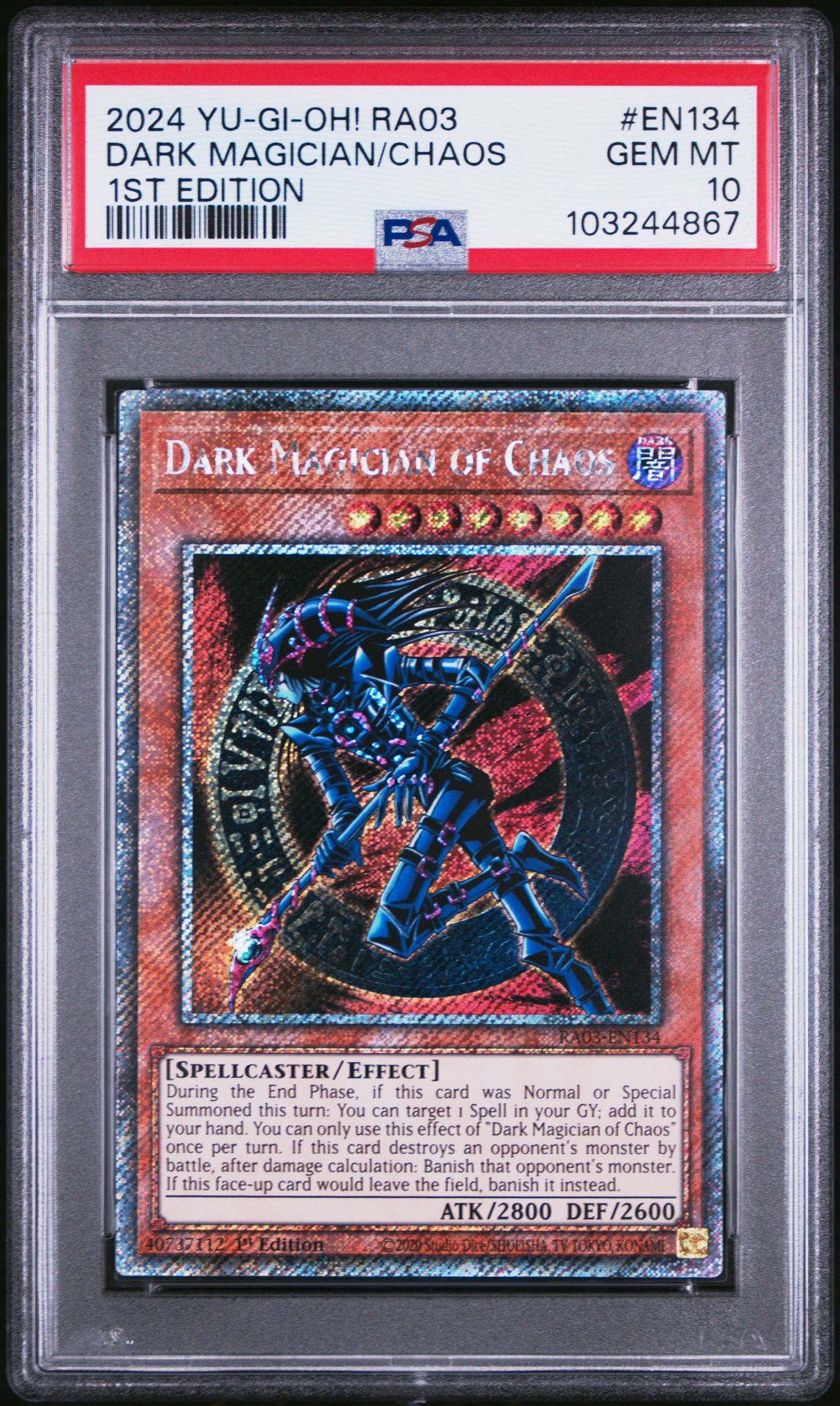 2024 Yu-Gi-Oh! YU-GI-OH! RA03-QUARTER CENTURY BONANZA 1ST EDITION #EN134 Dark Magician/Chaos front