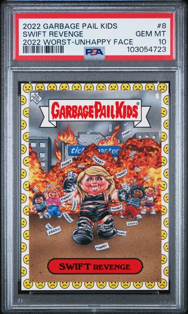 2022 Garbage Pail Kids Kids 2022 WORST-UNHAPPY FACE #8 Swift Revenge front
