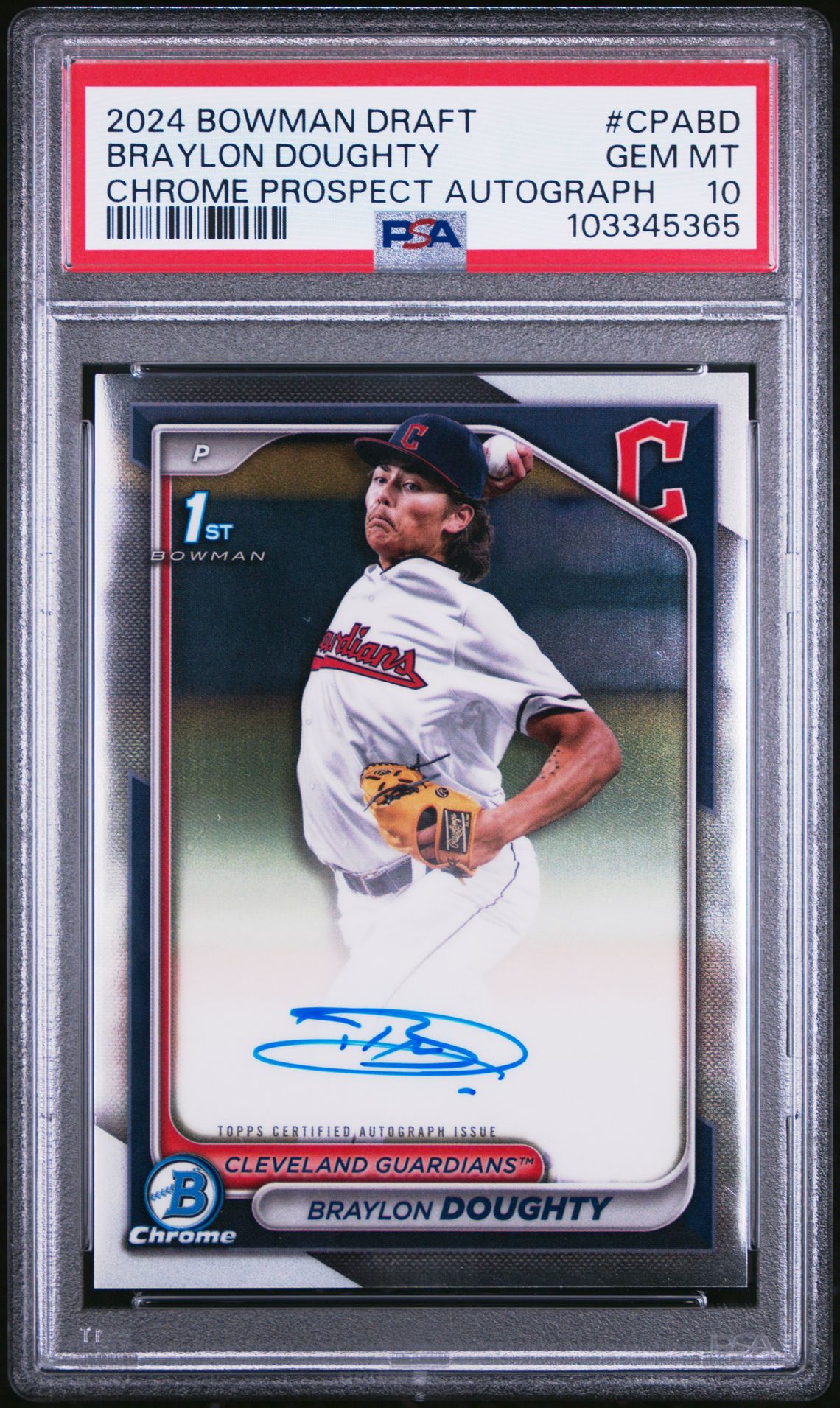 2024 Bowman BOWMAN DRAFT CHROME PROSPECT AUTOGRAPHS #CPABD Braylon Doughty front