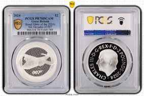 2024 £2 Bond Films of the 2010s Six Decades of 007 PR70DCAM