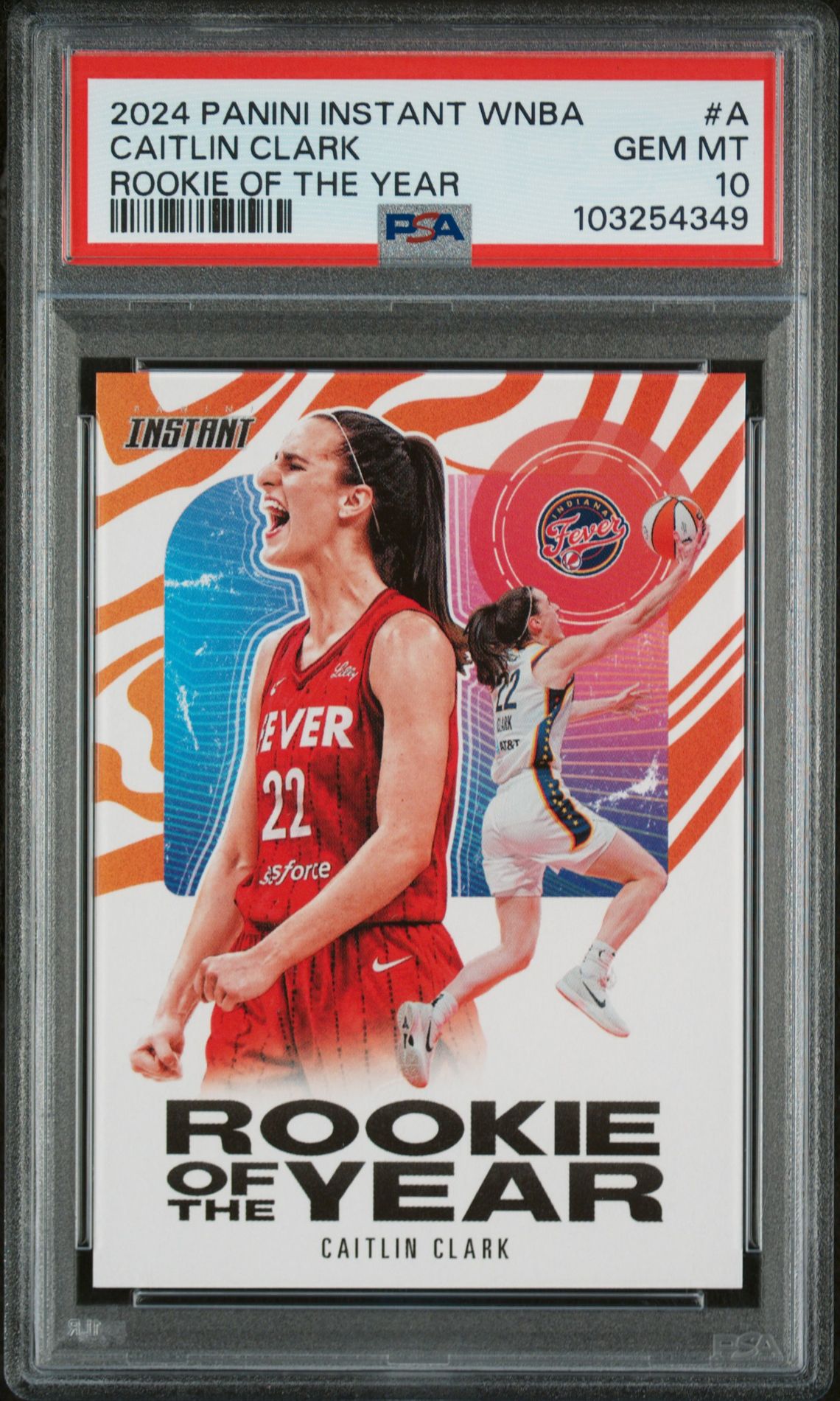 2024 Panini PANINI INSTANT WNBA ROOKIE OF THE YEAR #A Caitlin Clark front