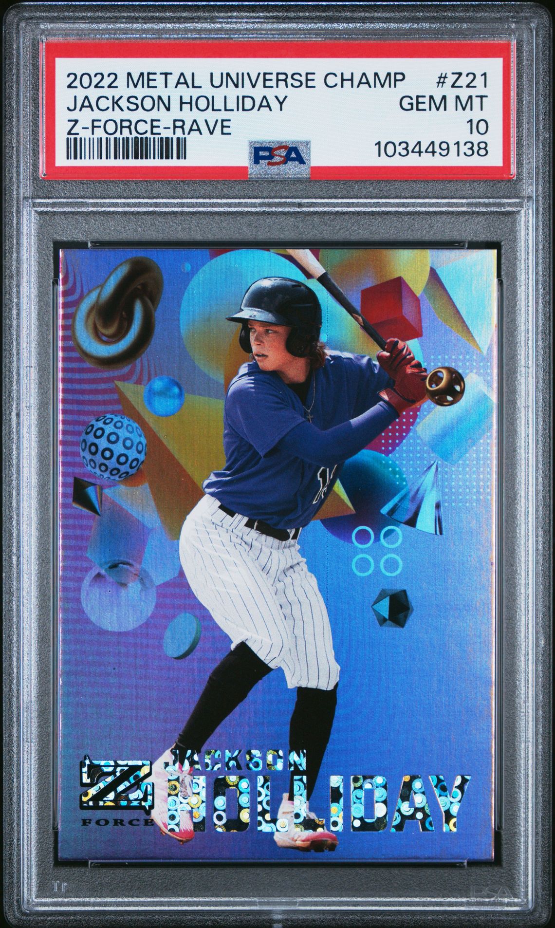 2022 SkyBox SKYBOX METAL UNIVERSE CHAMPIONS Z-FORCE FORCE-RAVE #Z21 Jackson Holliday front