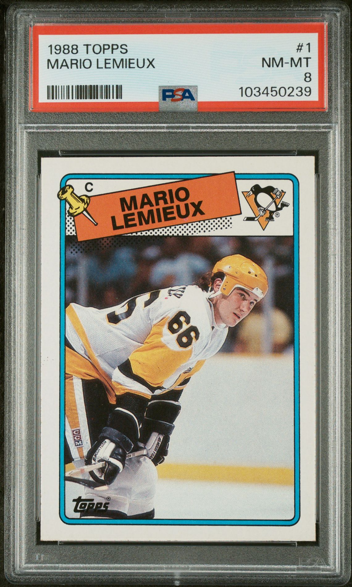 1988 Topps Mario Lemieux #1 Nm-Mt 8 front