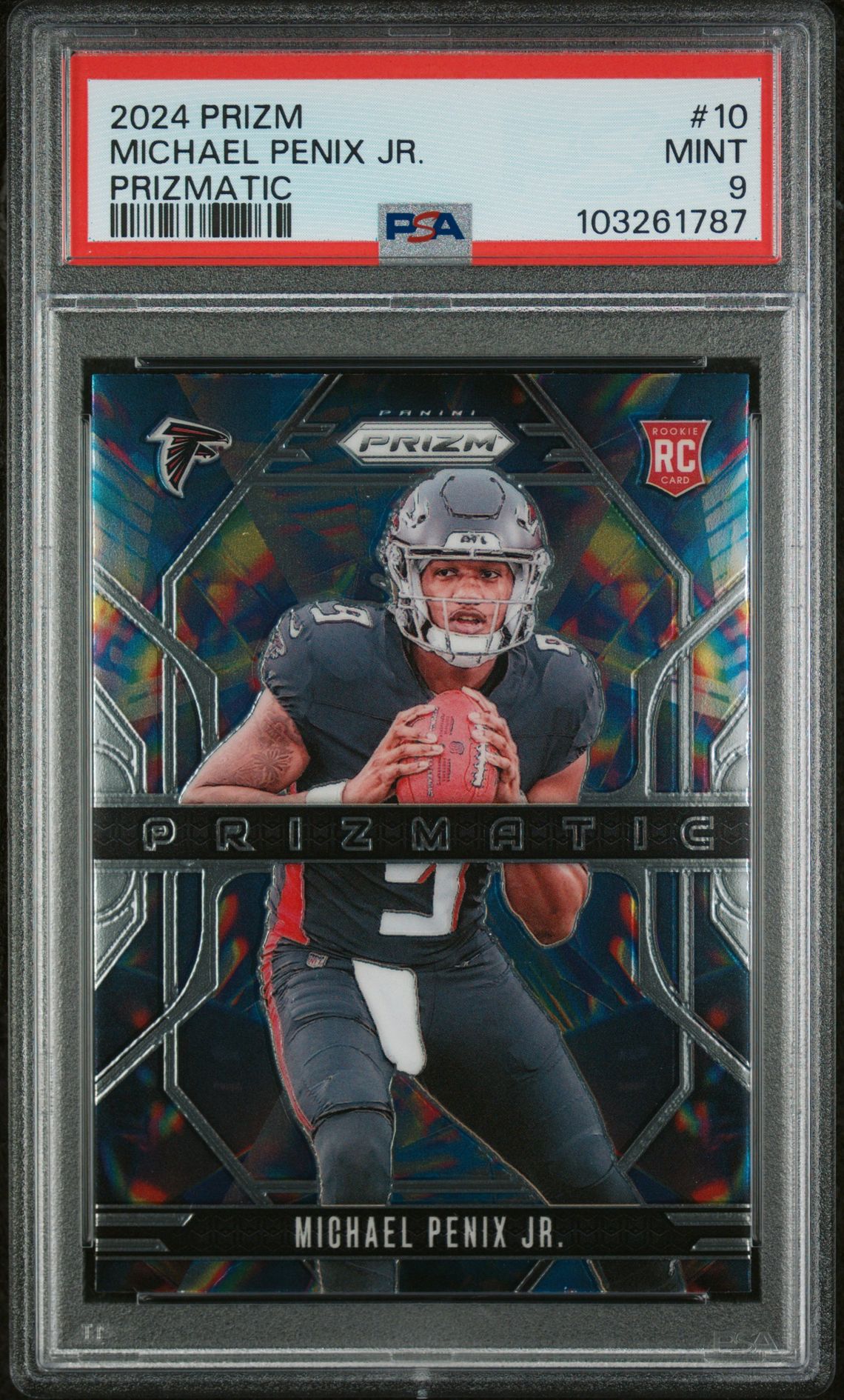 2024 Panini Prizm Prizmatic Michael Penix Jr. #10 Mint 9 front