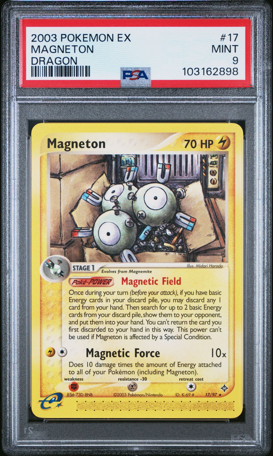 2003 Pokemon POKEMON EX DRAGON #17 Magneton front