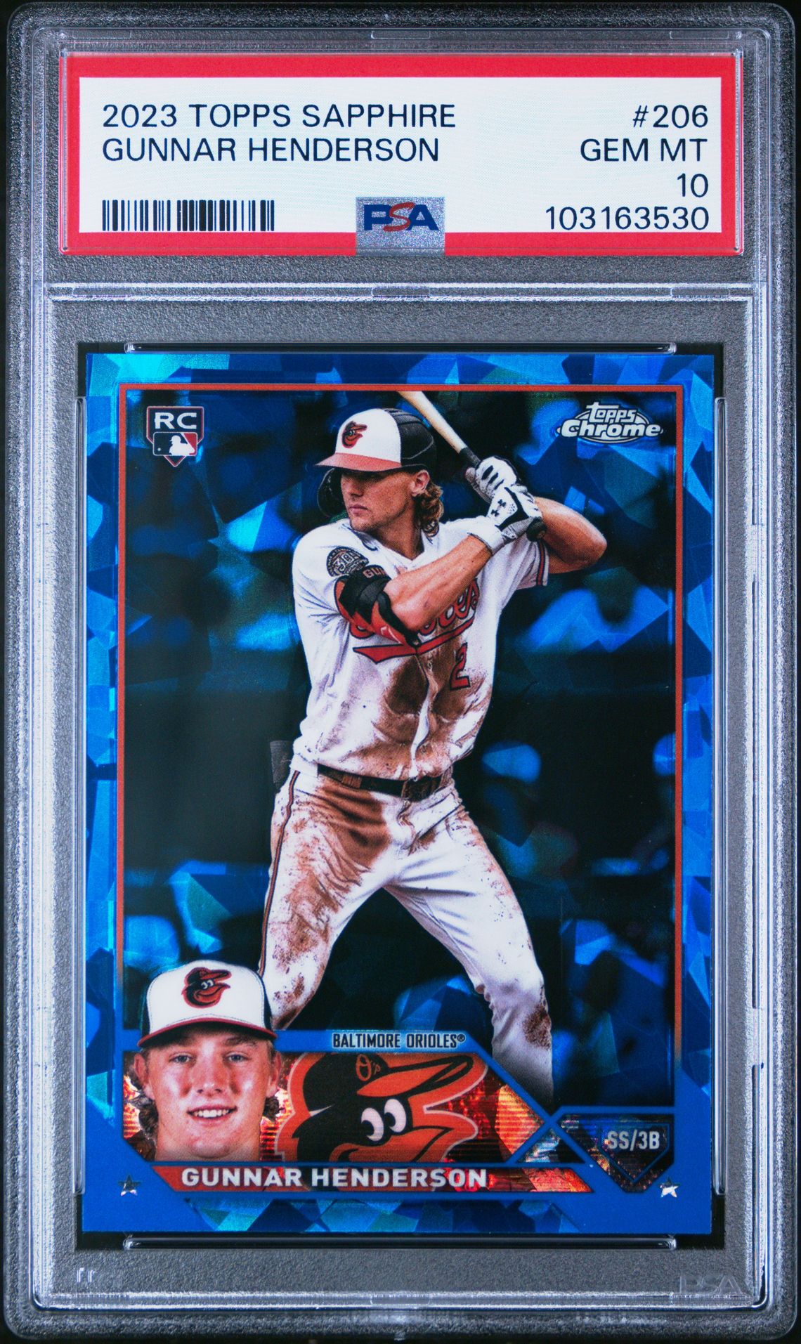 2023 Topps TOPPS CHROME SAPPHIRE #206 Gunnar Henderson front