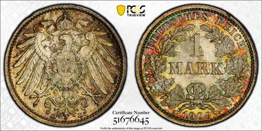 1908-D Mark J-17 MS67+