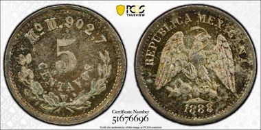 1888/7-Mo M 5C MS68