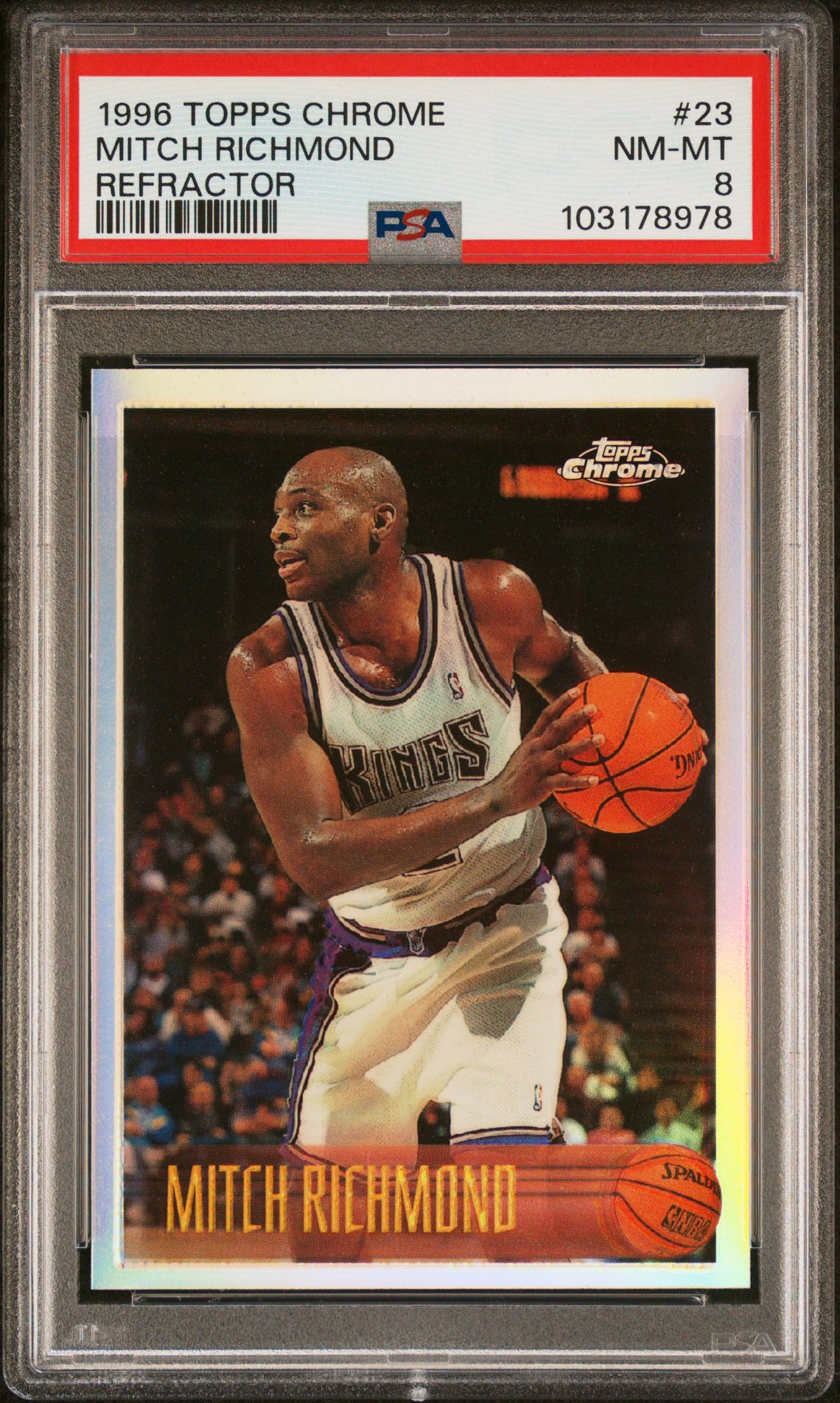 1996 Topps Chrome TOPPS CHROME REFRACTOR #23 Mitch Richmond front