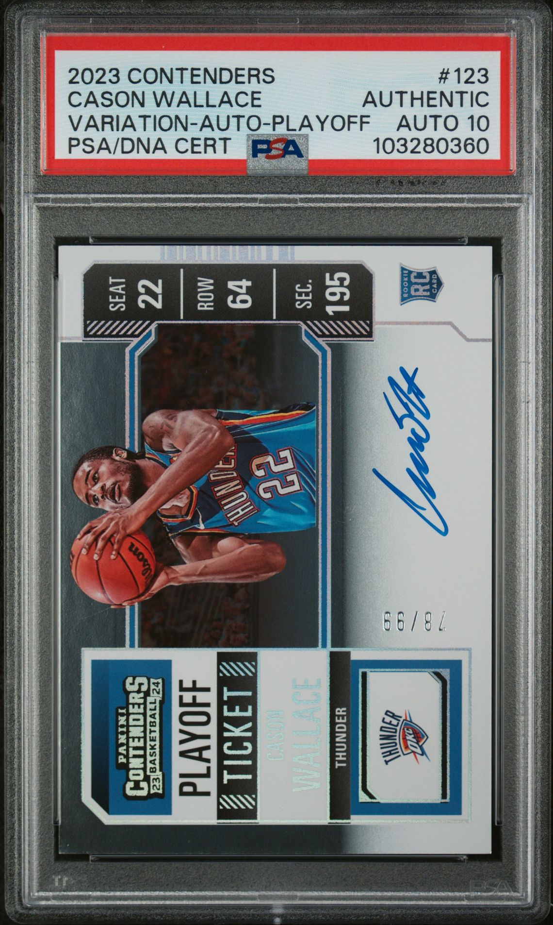 2023 Panini PANINI CONTENDERS VARIATION-AUTO-PLAYOFF #123 Cason Wallace front