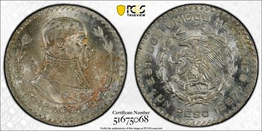 1967-Mo Peso KM-459 MS65