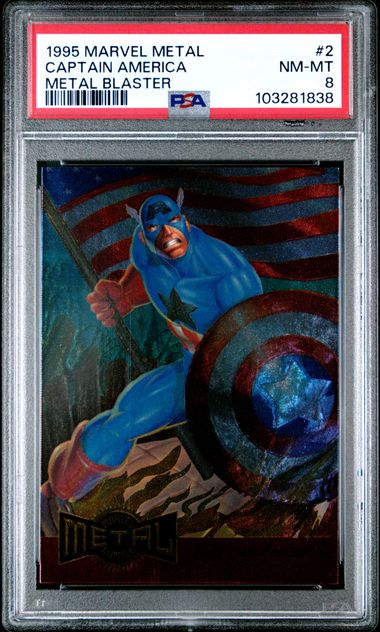 1995 Marvel Marvel Metal Metal Blaster METAL BLASTER #2 Captain America front