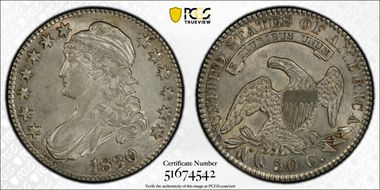 1830 50C Small 0 AU53