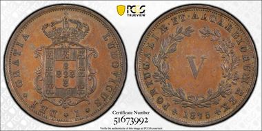 1875 5 Reis Gomes-L1.02.08 AU58BN