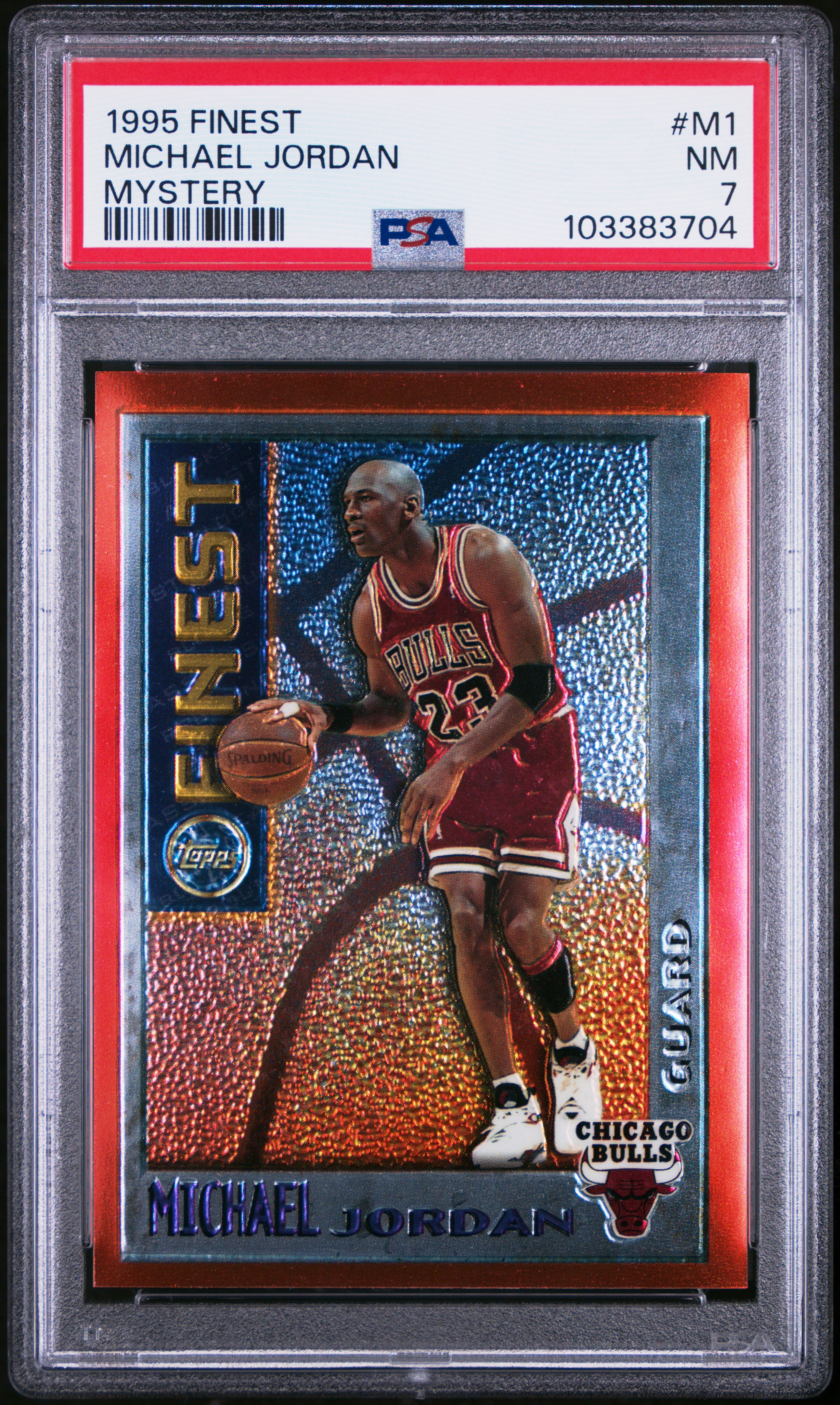 1995 Finest Mystery Michael Jordan #M1 (Mystery) Nm 7 front