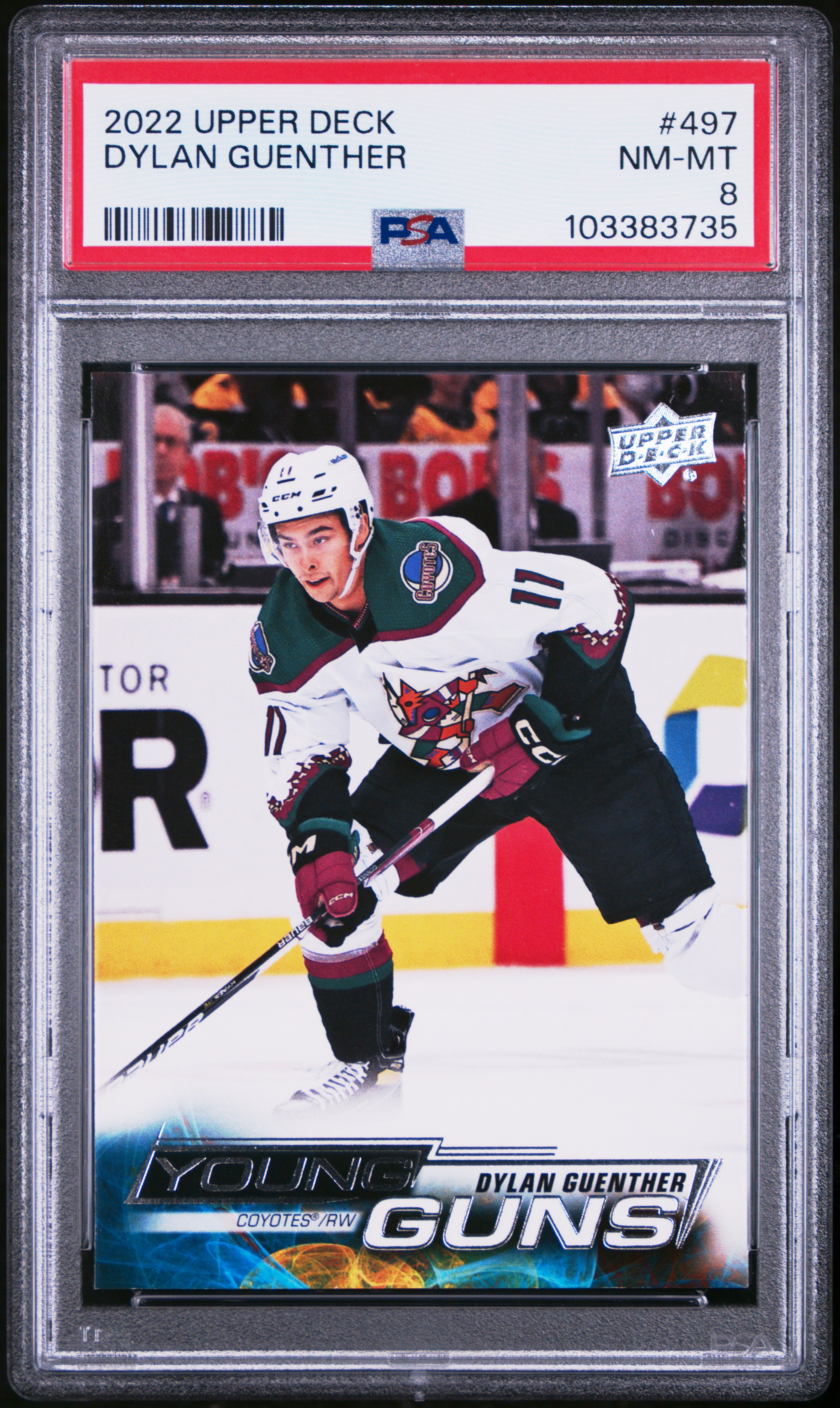 2022 Upper Deck Dylan Guenther #497 Nm-Mt 8 front