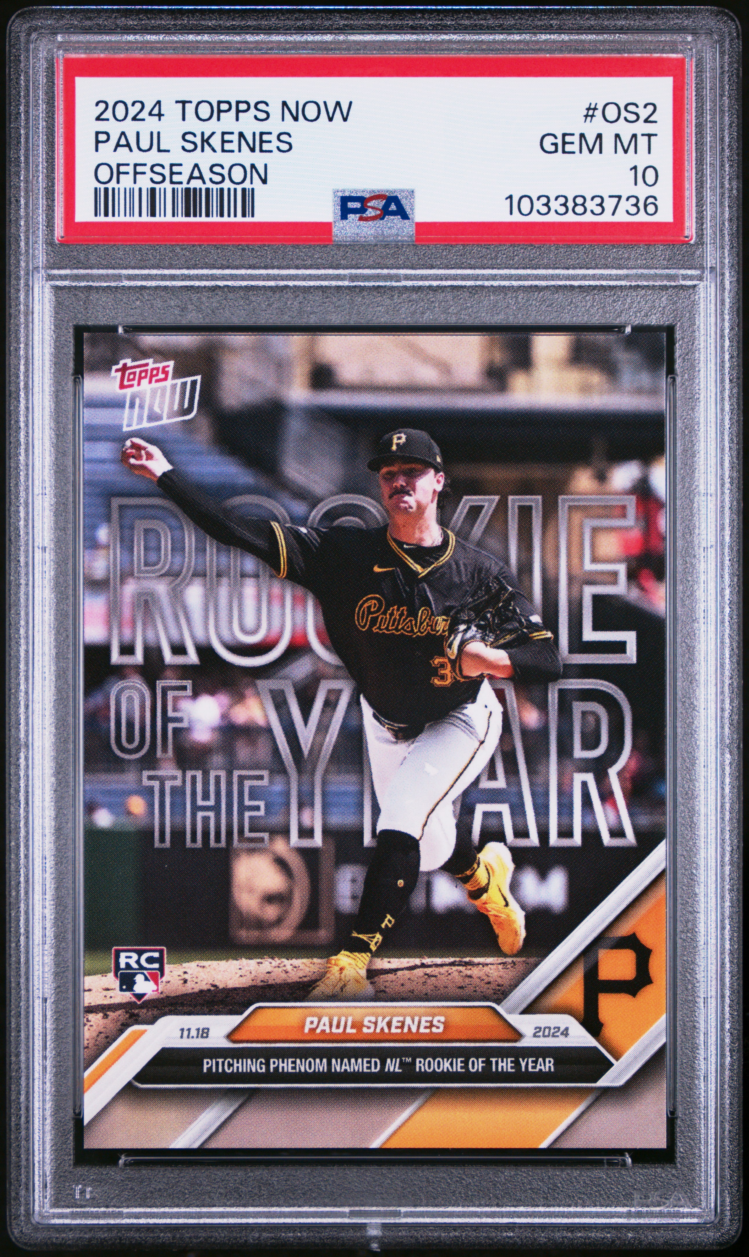 2024 Topps Now Offseason Paul Skenes #Os2 Gem Mt 10 front