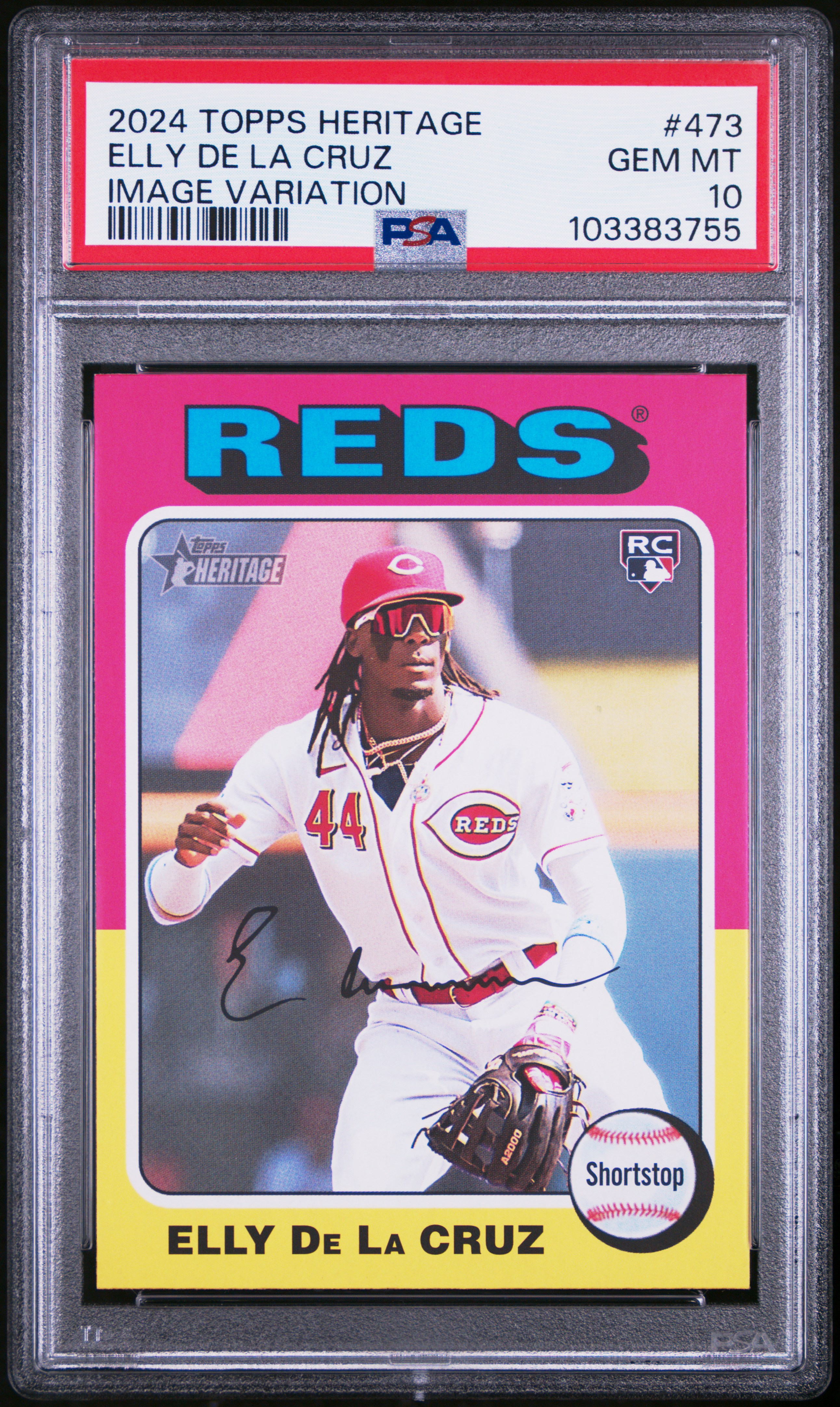 2024 Topps Heritage Elly De La Cruz #473 (Image Variation) Gem Mt 10 front