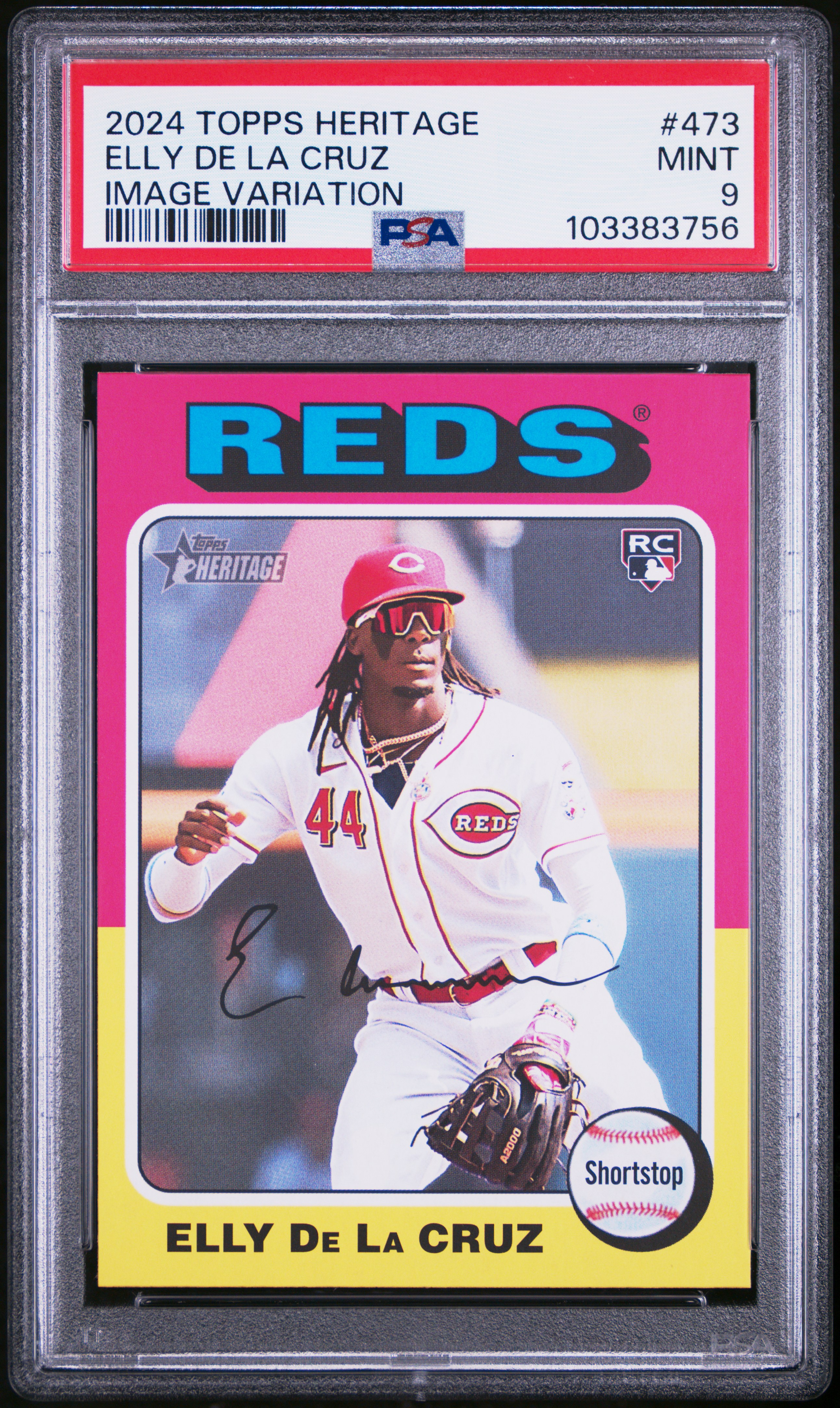 2024 Topps Heritage Elly De La Cruz #473 (Image Variation) Mint 9 front