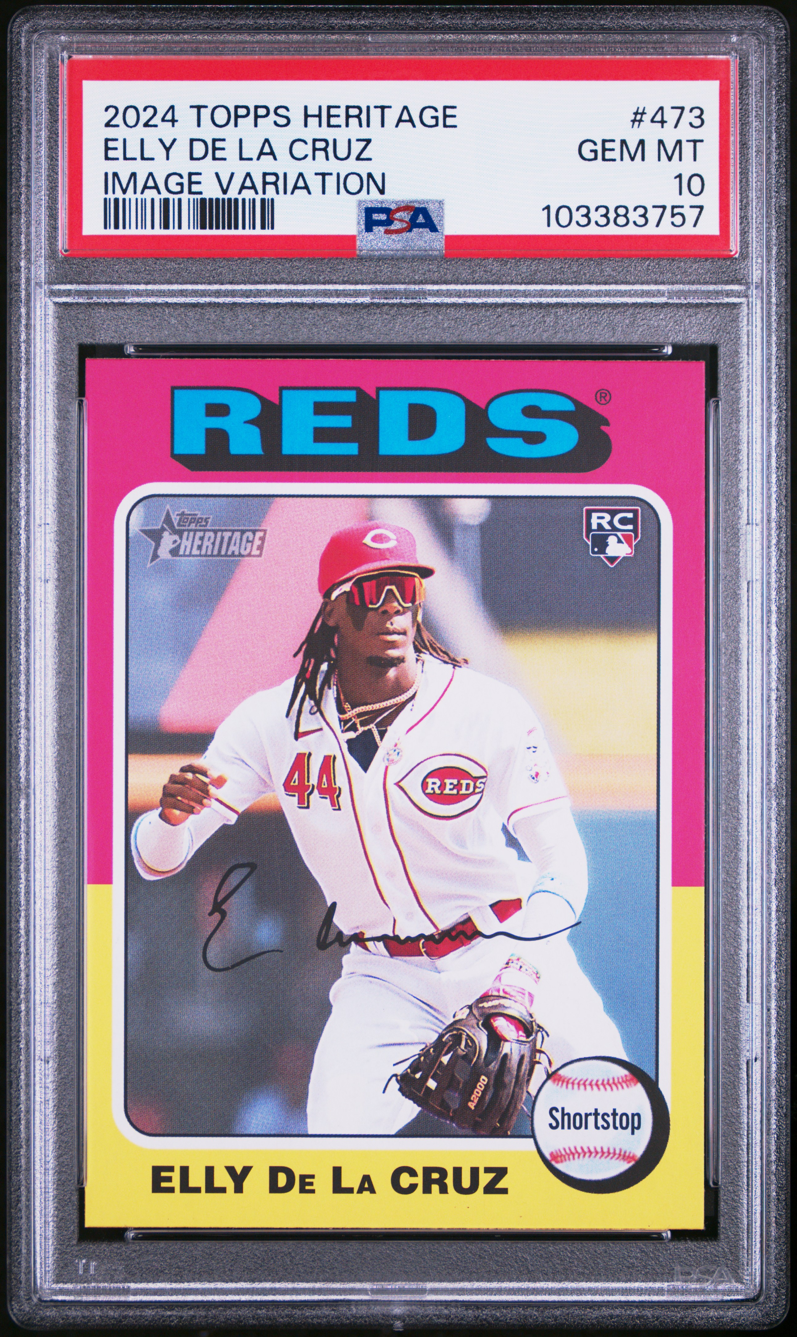 2024 Topps Heritage Elly De La Cruz #473 (Image Variation) Gem Mt 10 front