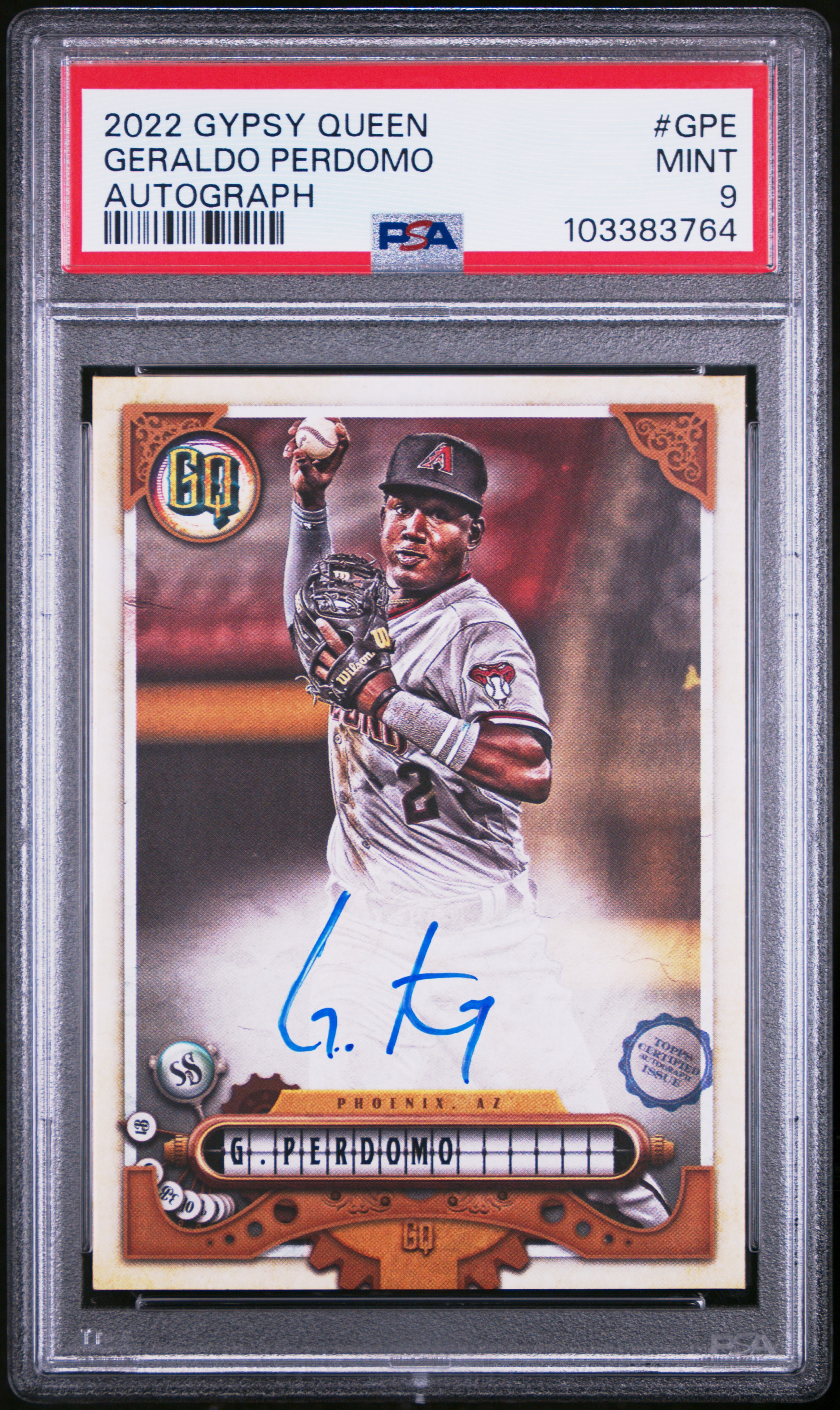 2022 Topps Gypsy Queen Autographs Geraldo Perdomo #Gpe (Autograph) Mint 9 front