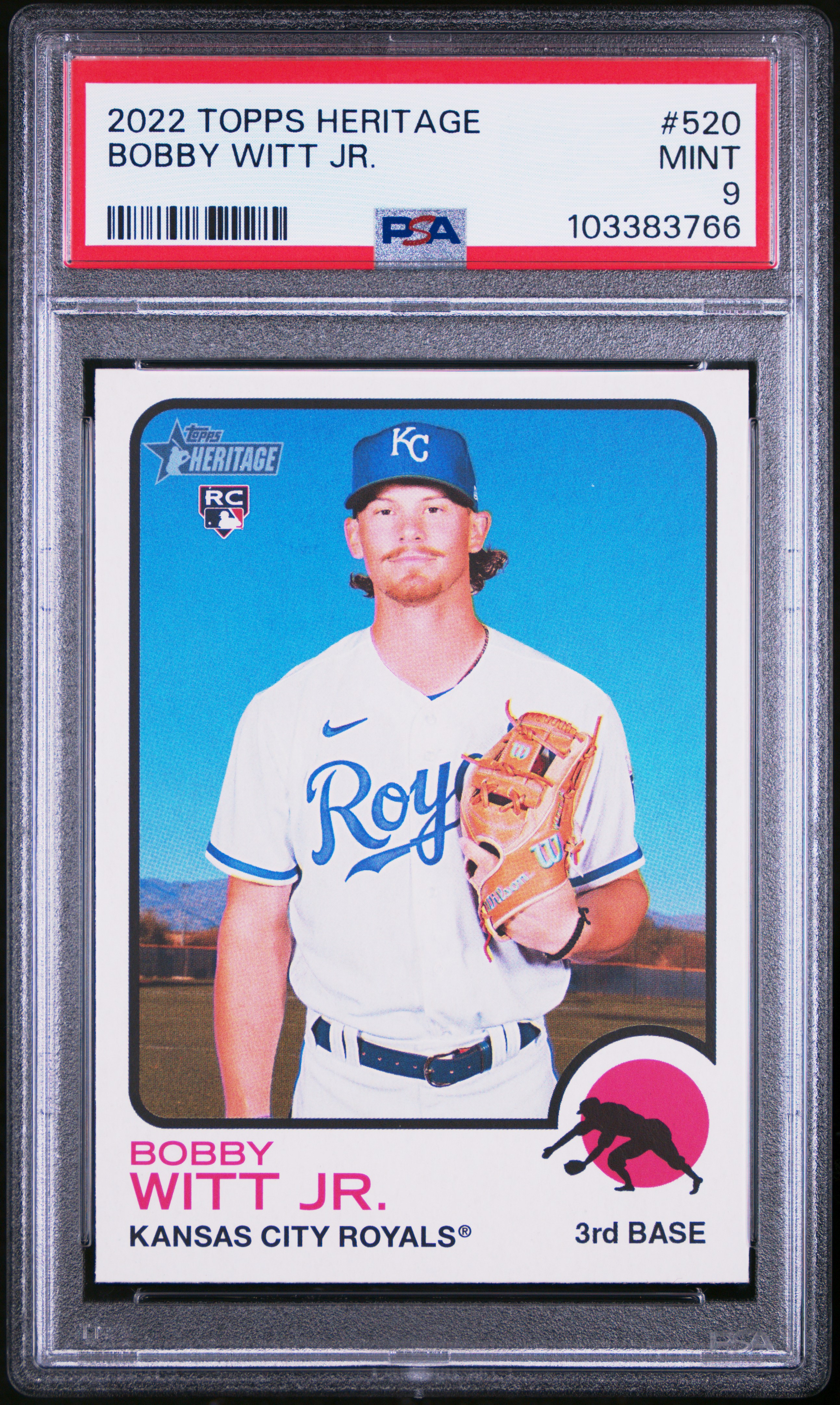 2022 Topps Heritage Bobby Witt Jr. #520 Mint 9 front