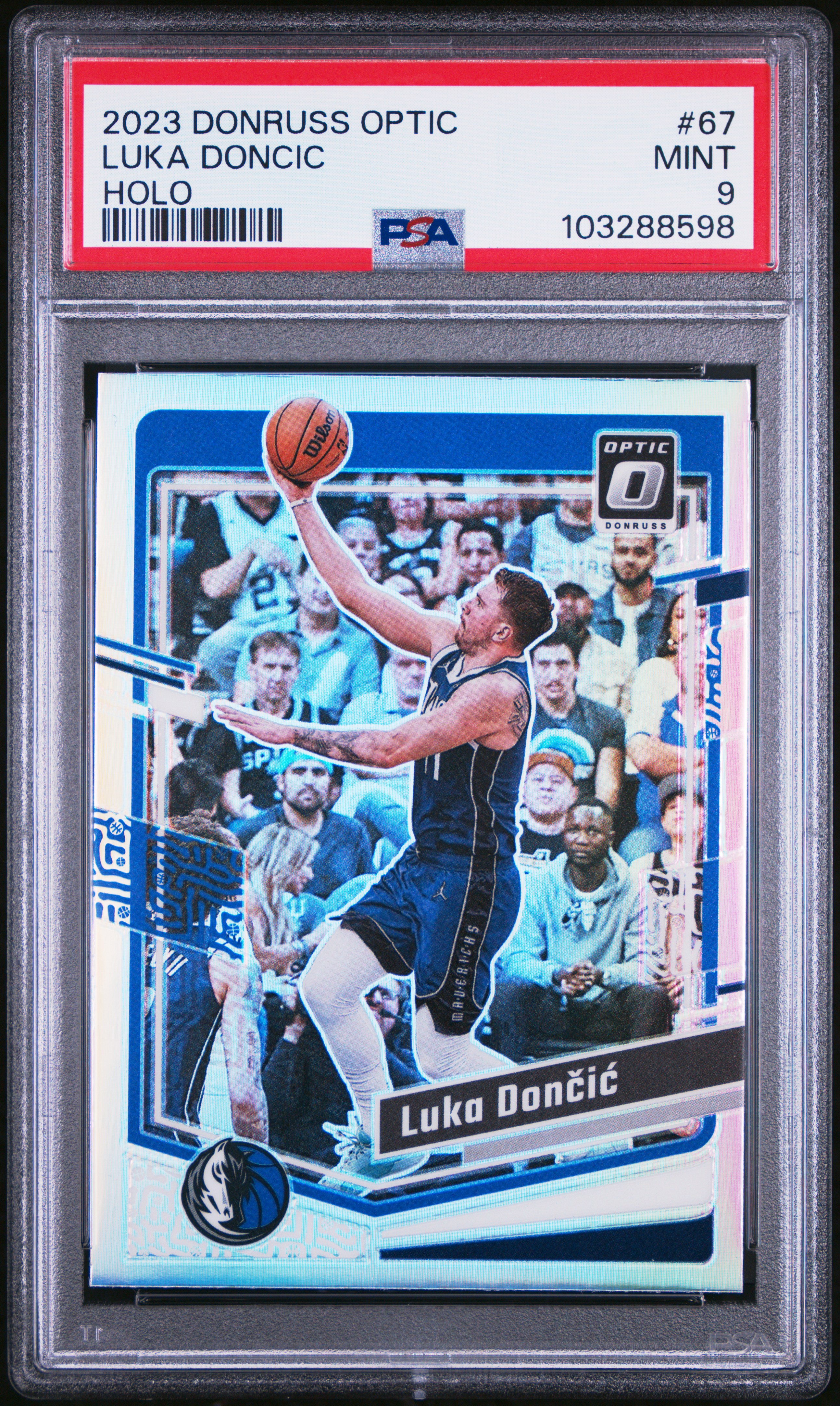 2023 Panini Donruss Optic Luka Doncic #67 (Holo) Mint 9 front