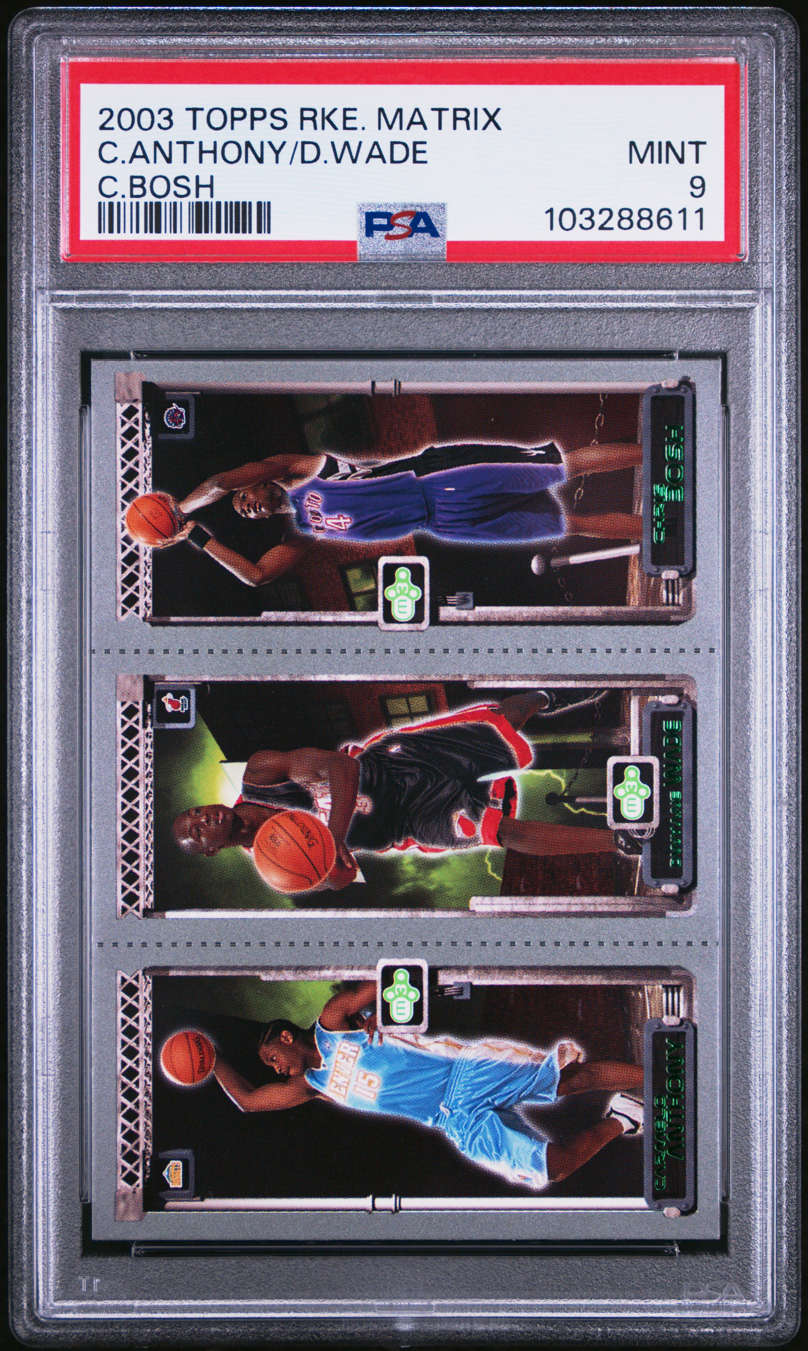 2003 Topps Rookie Matrix C.anthony/D.wade (C.bosh) Mint 9 front