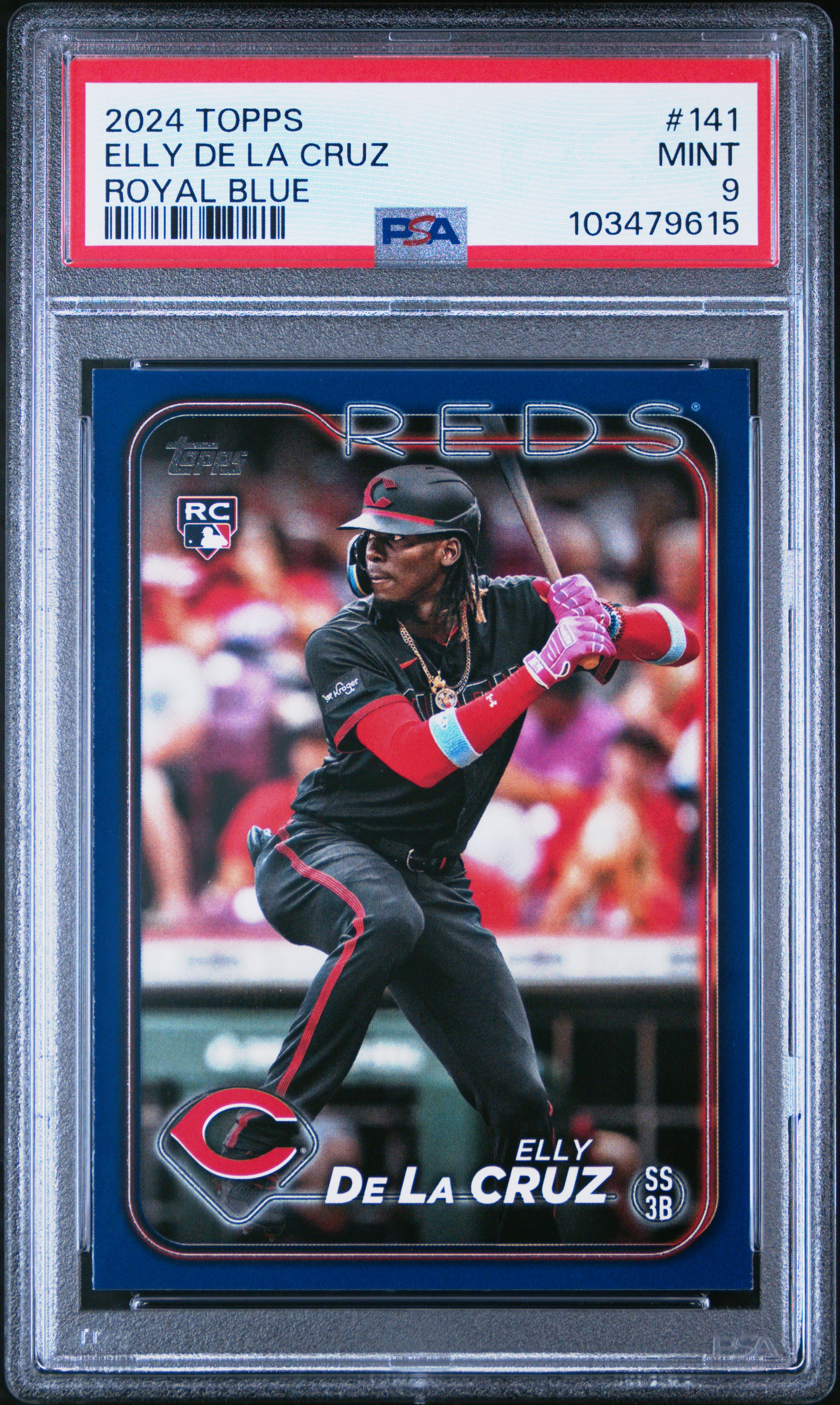 2024 Topps Elly De La Cruz #141 (Royal Blue) Mint 9 front