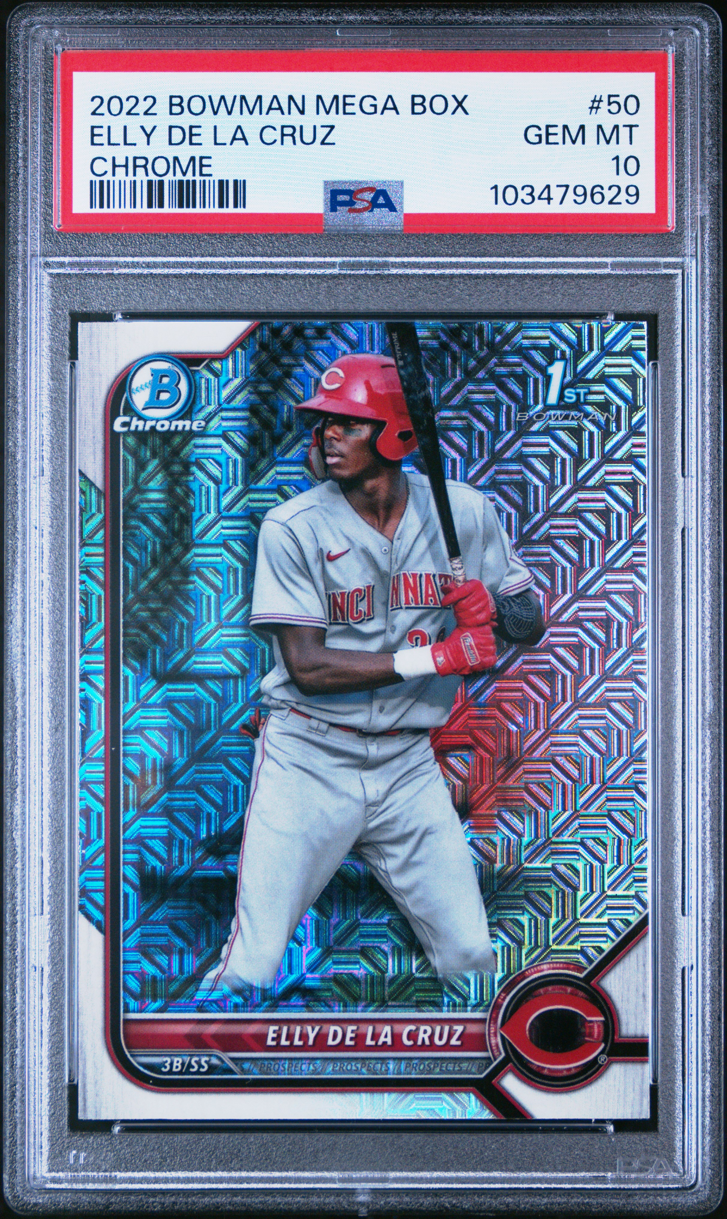 2022 Bowman Mega Box Chrome Elly De La Cruz #50 (Chrome) Gem Mt 10 front