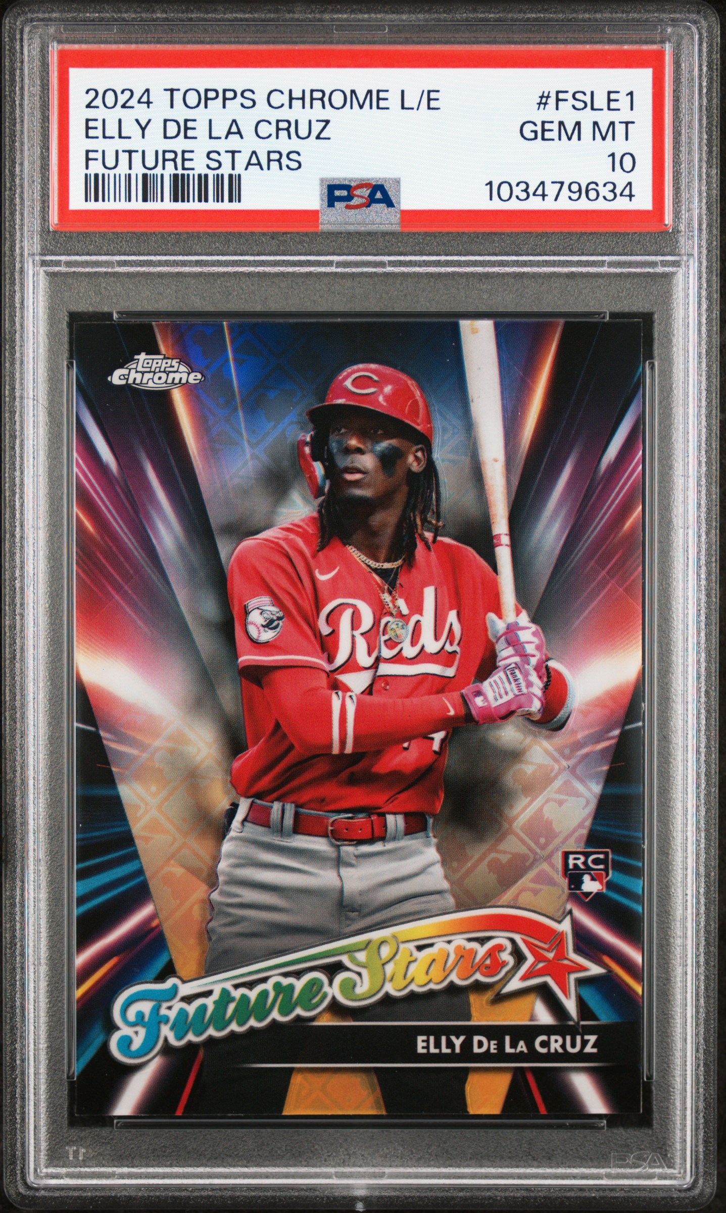 2024 Topps Chrome Logofractor Edition Future Stars Elly De La Cruz #Fsle1 Gem Mt 10 front