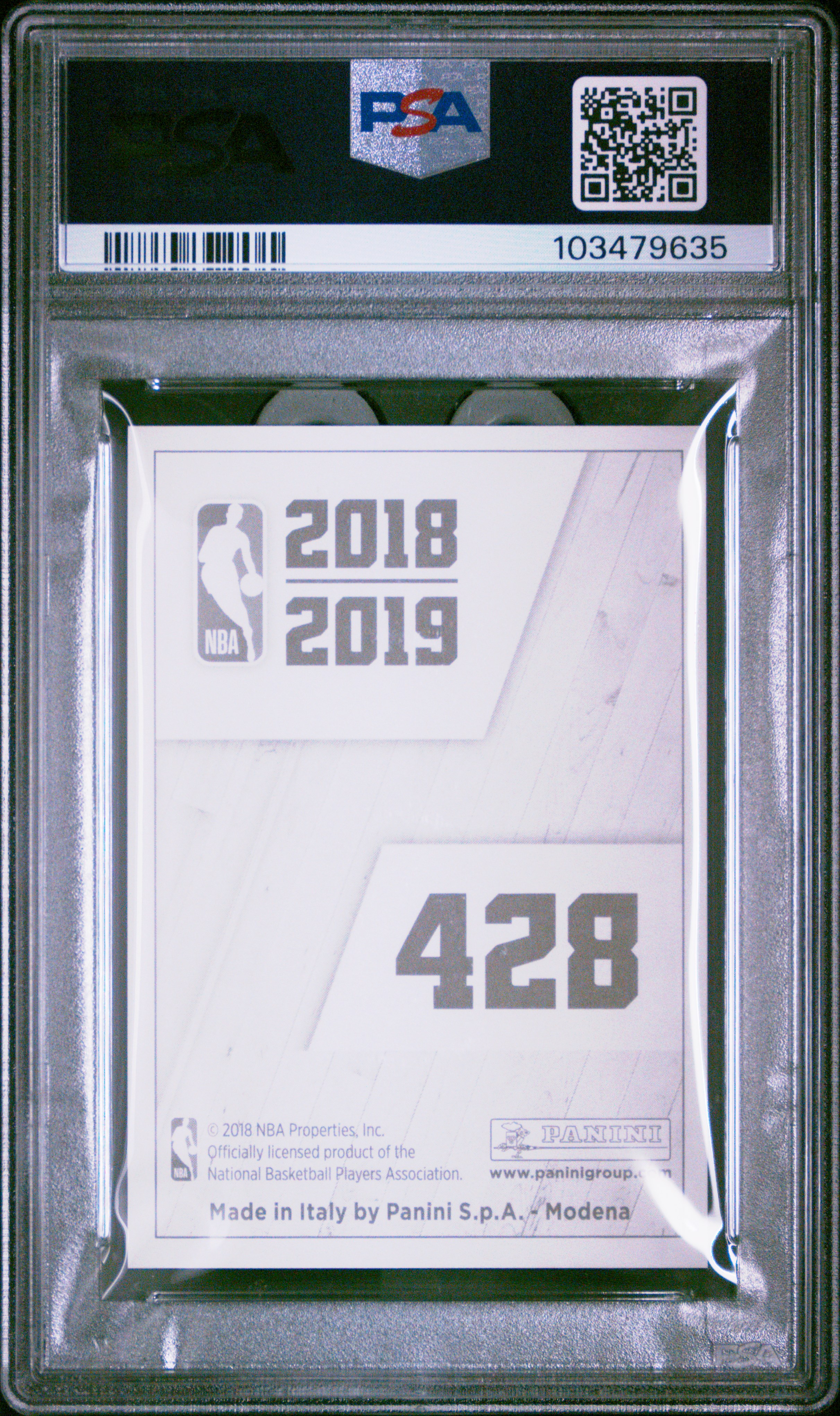 2018 Panini Stickers European Luka Doncic #428 (European-Italy) Mint 9 back