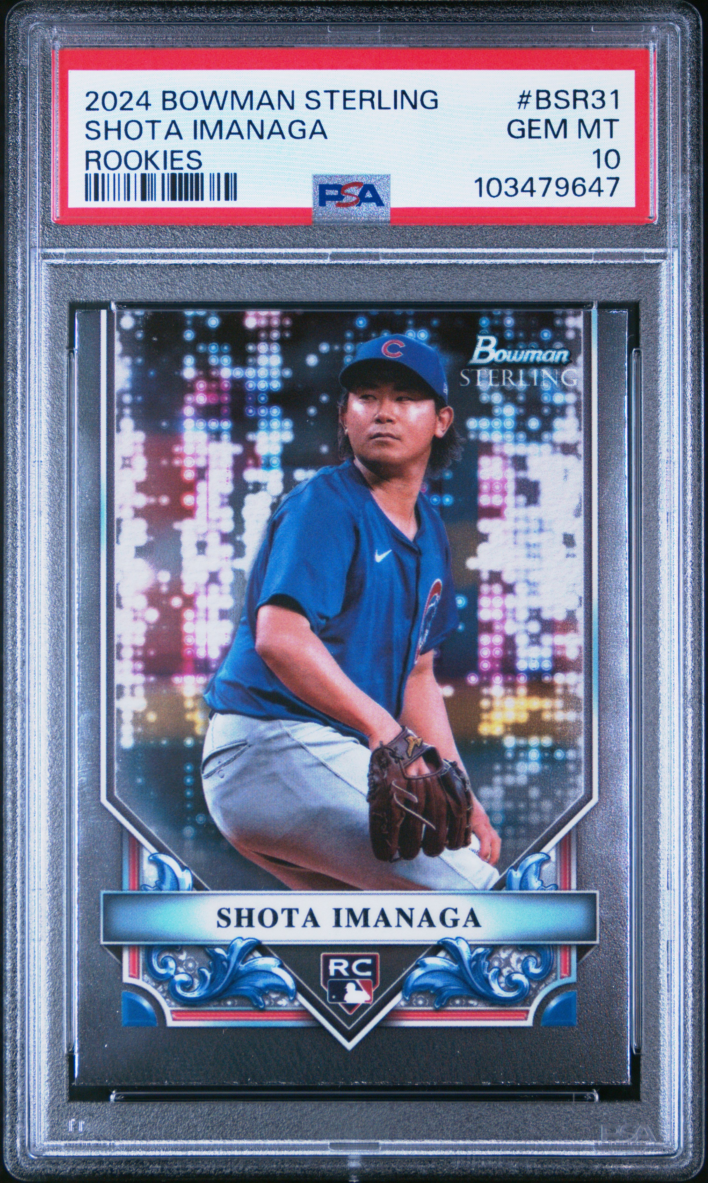 2024 Bowman Sterling Rookies Shota Imanaga #Bsr31 (Rookies) Gem Mt 10 front