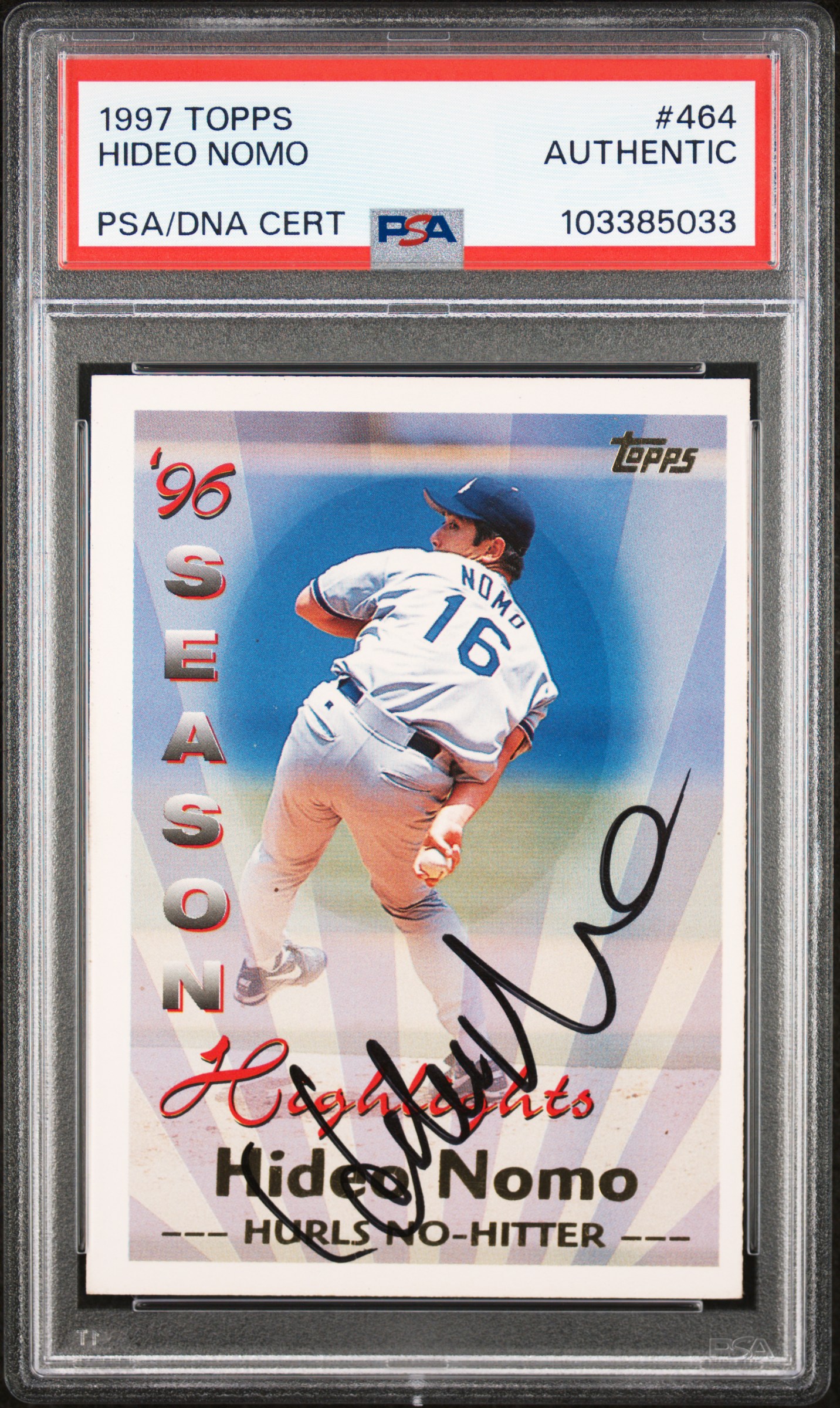 1997 Topps Hideo Nomo #464 front