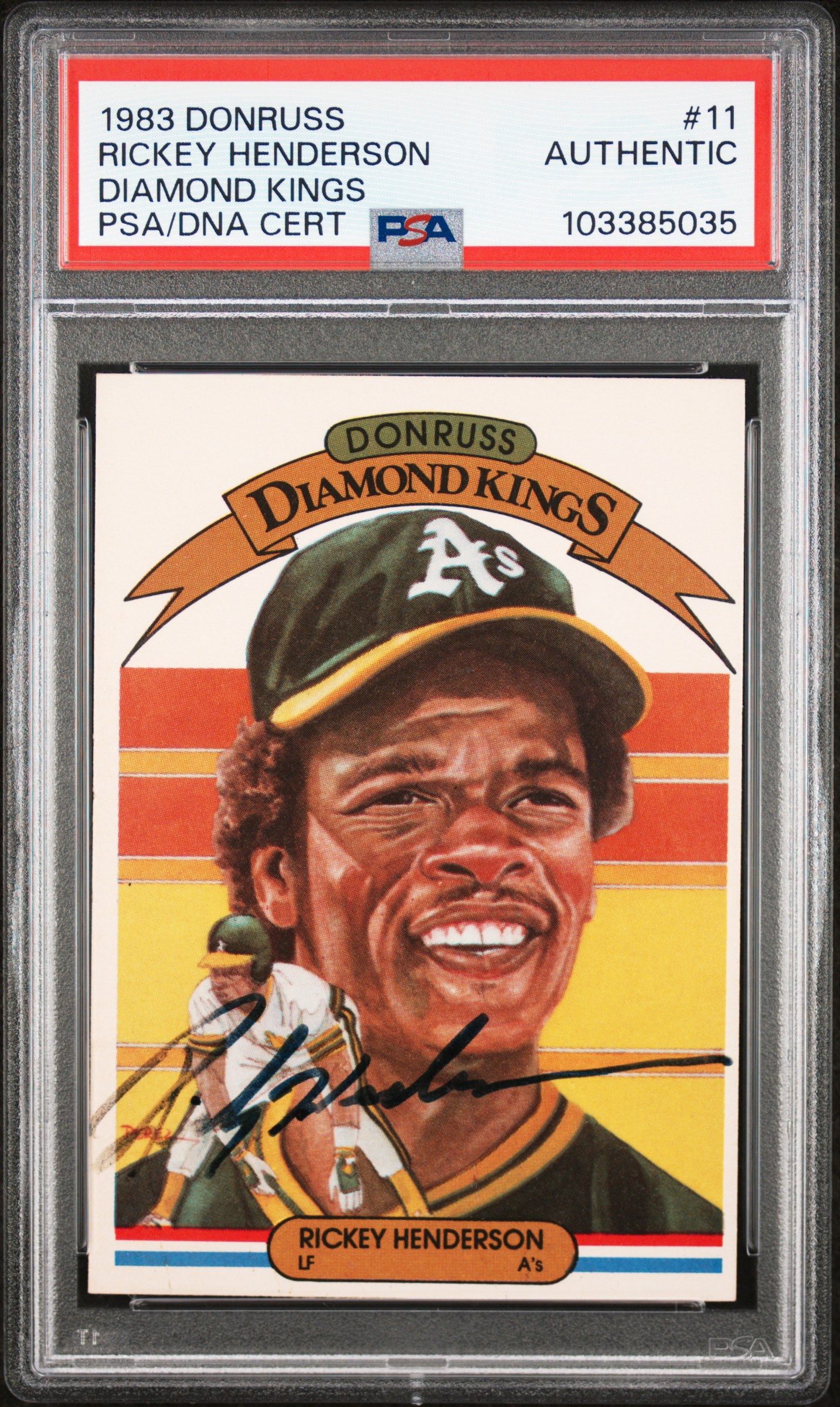 1983 Donruss Rickey Henderson #11 (Diamond Kings) front