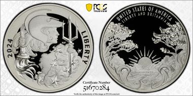 2024-P Medal Liberty & Britannia Ag PR70DCAM