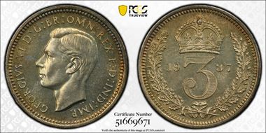 1937 3D S-4088 Crowned 3 PR66