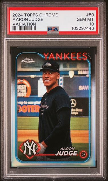 2024 Topps Chrome Aaron Judge #50 (Variation) Gem Mt 10 front