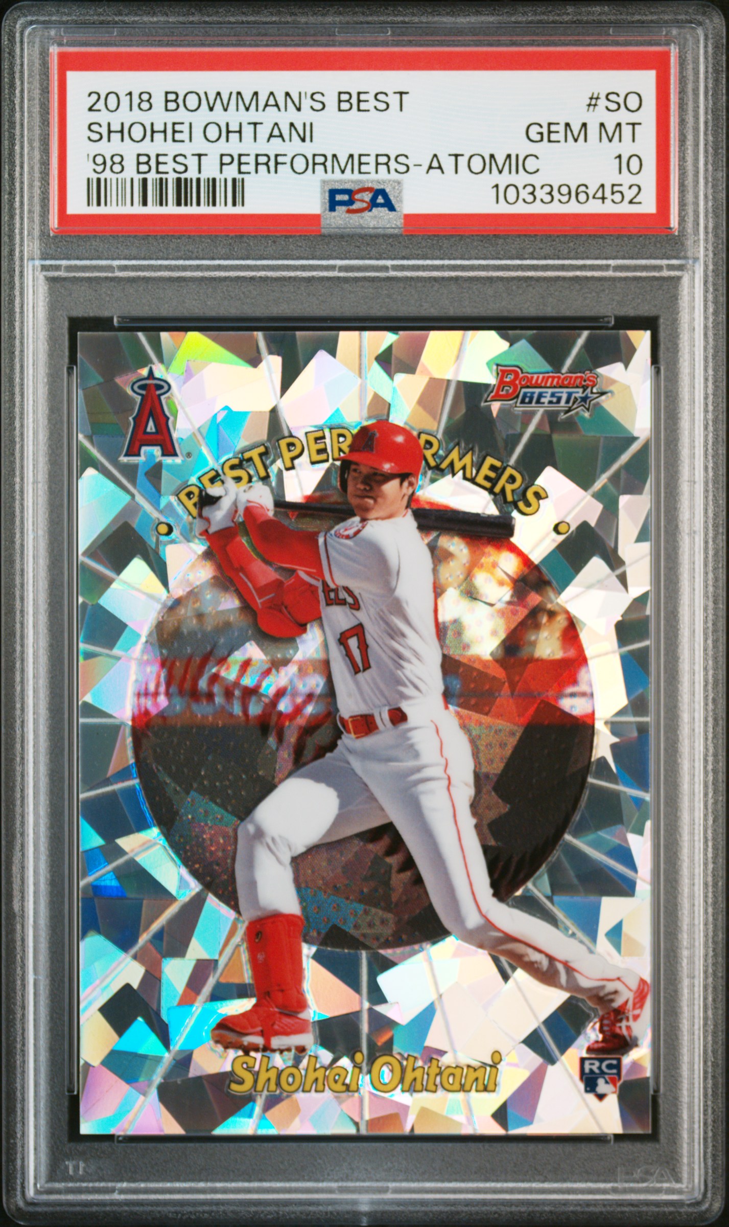 大谷翔平 2018 Bowman's Best 1998 Performers Shohei Ohtani #SO Prices | 2018 Bowman's Best 1998