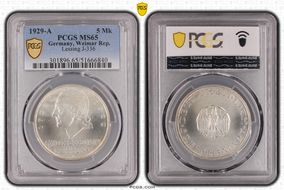 1929-A 5 Mk Lessing J-336 MS65