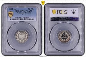 1896-A 50 Pfg J-15 PR67CAM