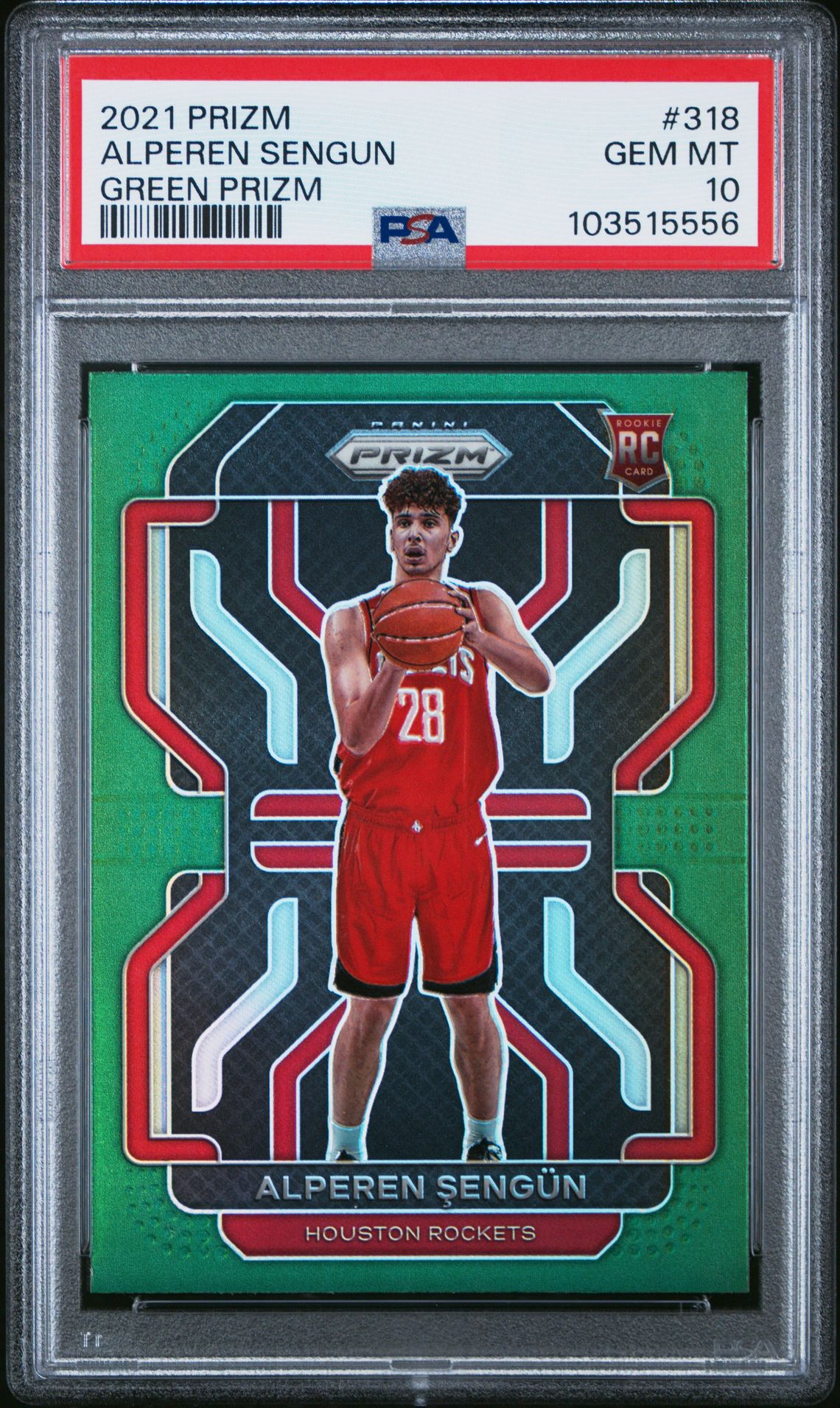 2021 Panini PANINI PRIZM GREEN PRIZM #318 Alperen Sengun front
