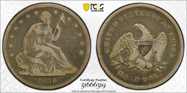 1839 50C No Drapery VG10