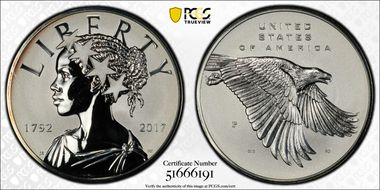 2017-P Medal American Liberty Reverse PR 225th Anniversary U.S. Mint Set First Strike PR69