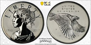 2017-P Medal American Liberty Reverse PR 225th Anniversary U.S. Mint Set First Strike PR70