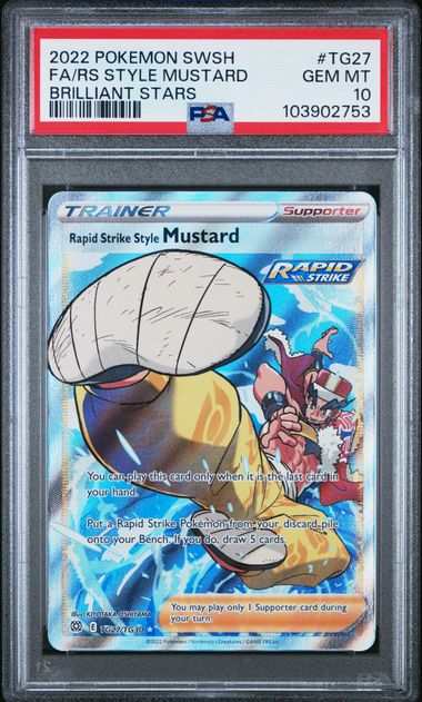 2022 Pokemon Brilliant Stars #TG27 Rsstylemustard front