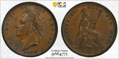 1826 1/4D Small Head S-3825 MS63BN