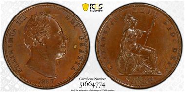 1837 1/2D S-3847 MS62BN