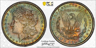 1880 $1 MS62